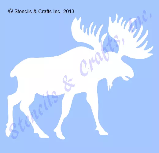 4" Moose Stencil Northwoods Woodland Animal Template Craft Paint Color Art New