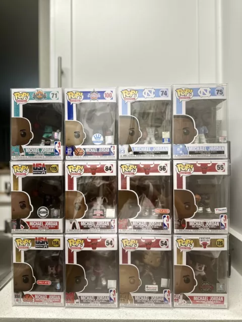 Funko Pop Michael Jordan Lot of 12 Target Fanatics Foot Locker Upper Deck Funko