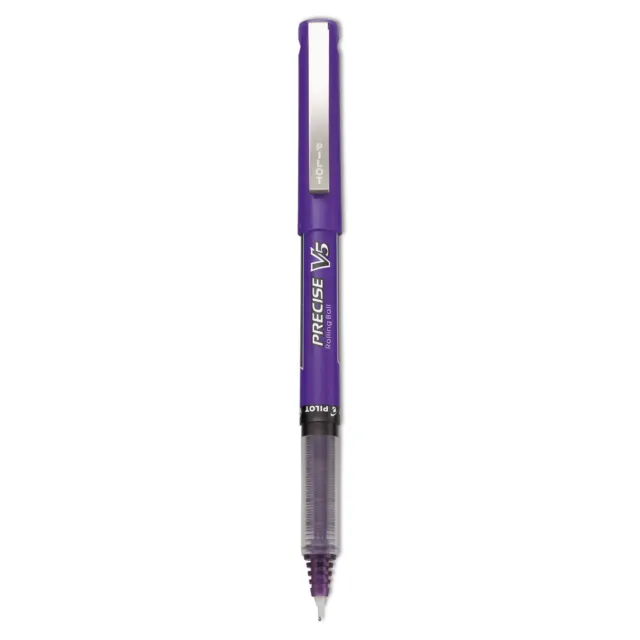 Pilot Precise V5 Roller Ball Stick Pen Precision Point Purple Ink .5mm Dozen