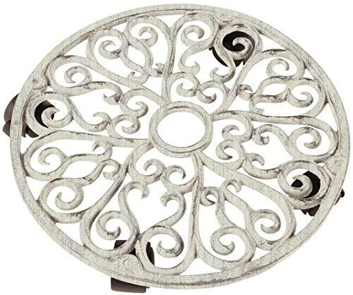 Comfy Hour Cast Iron Heavy Duty Super Strong Industrial Strength Wheel Plant