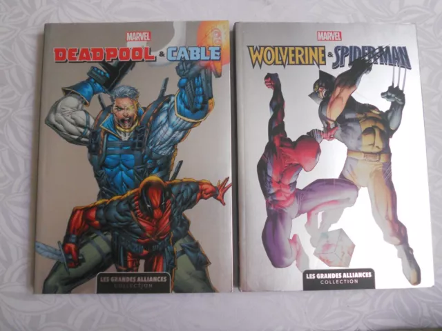 LES GRANDES ALLIANCES deadpool & cable wolverine & spider man MARVEL 2022