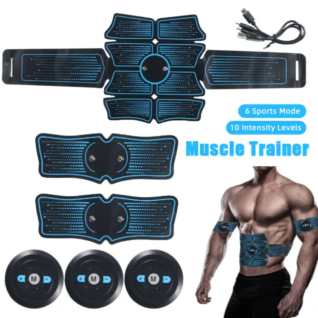 ABDOMINAL EXERCISE EMS Muscle Stimulator Belt Electric ABS Trainer ...
