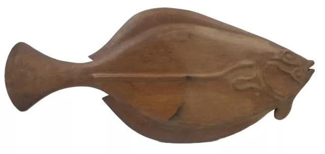 Fish Wall Decor Wooden Flounder Beach Ocean Theme