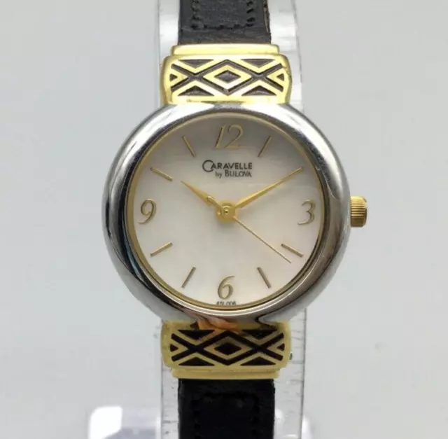 Caravelle By Bulova Watch Women 23mm Silver Gold Two Tone 45L006 New Battery