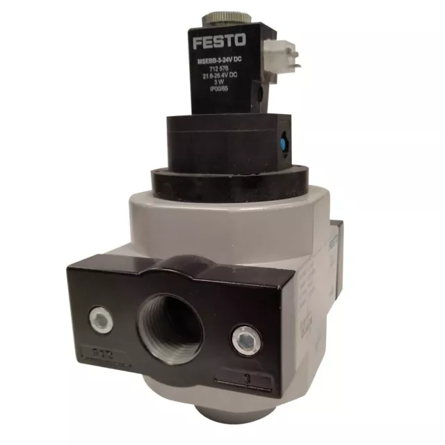 Valvola on/off Festo HEE-1/2-D-MAXI-24 186518 Valvola cancello pistone tipo C elettrica
