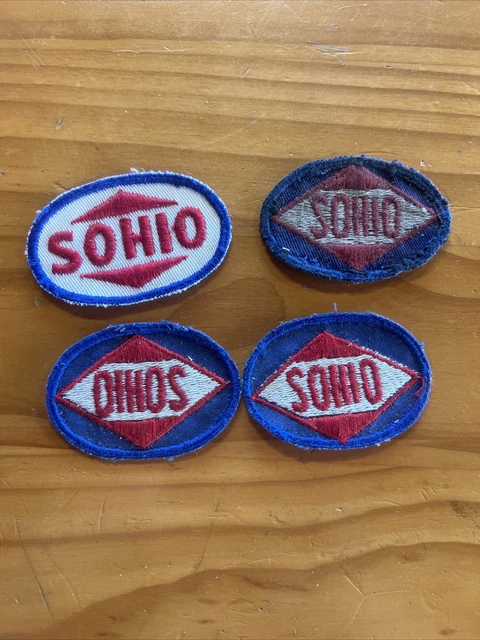 Vintage SOHIO shirt patch gasoline gas oil petroleum embroidered uniform