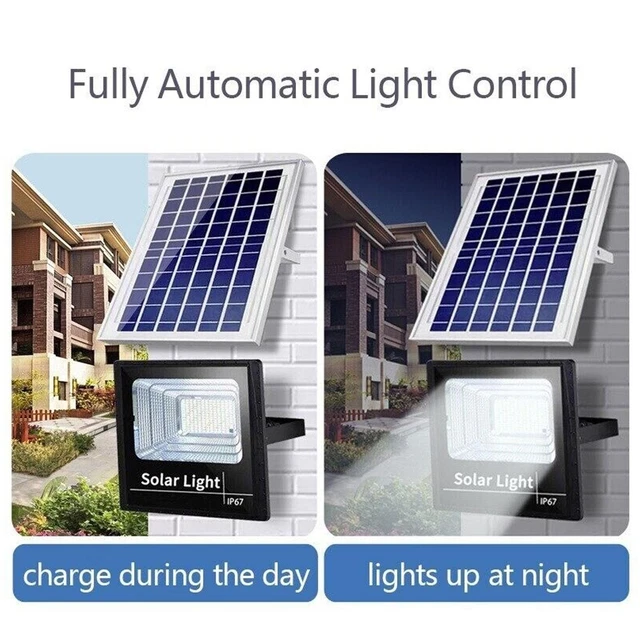 50W300W LED SOLAR Spotlight Remote Control Solar Wall Light UK Garden Lamp K7D8 32.10