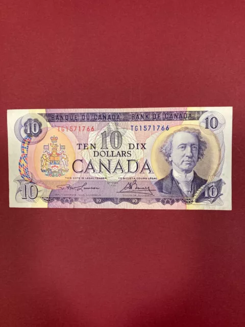 1971  Ten  Dollar Canadian    Banknote   Bank of Canada