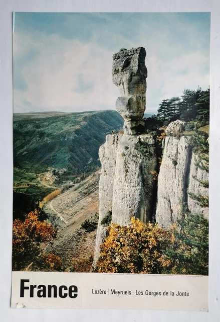 poster FRANCE - LOZÈRE - MEYRUEIS: les GORGES de la JONTE - 1963