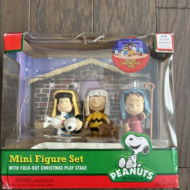 PEANUTS CHRISTMAS NATIVITY Pageant Mini Figure Set FoldOut Play Stage