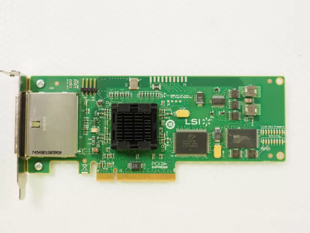 LSI Logic SAS3801E L3-01123-04E 8 Port 3Gb/s PCIe SAS/SATA Host Bus Adapter Card