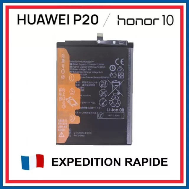 Batterie Huawei P20 - honor 10 HB396285ECW neuve - 3400mAh NEW internal battery