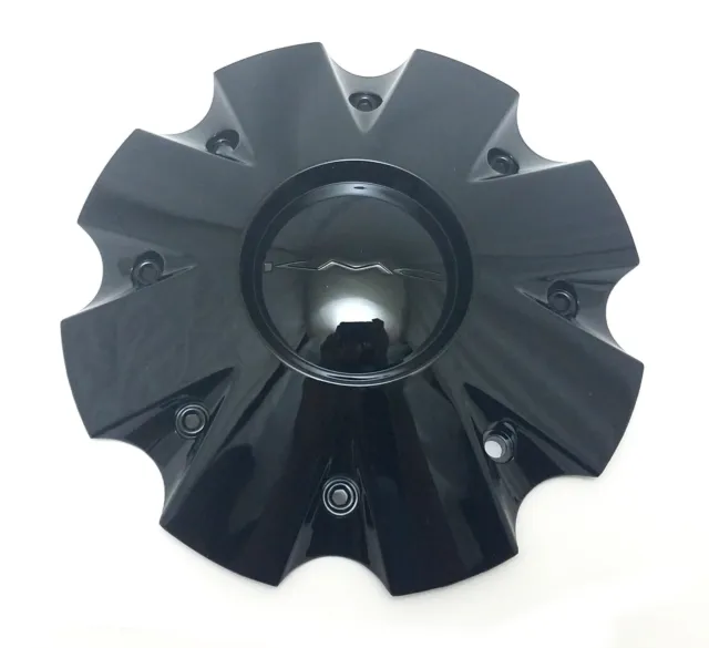 4 KMC Wheels Gloss Black Wheel Center Hub Caps for 5/6Lug KM651 Slide 3