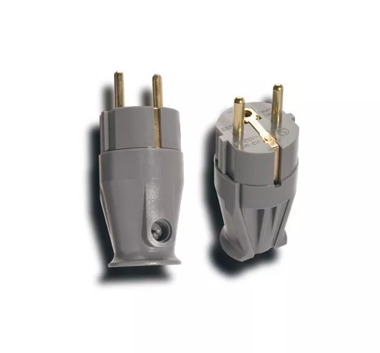 Supra SW-EU Schukostecker 16A vergoldet LoRad Schutzkontakt Schuko Type plug