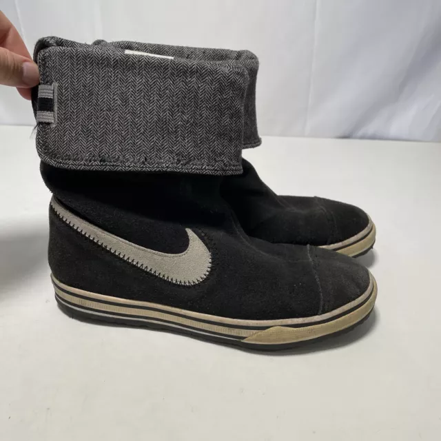 Nike Womens Suede Glencoe 316394 002 Fold Over Pull On Boots Size US 6.5