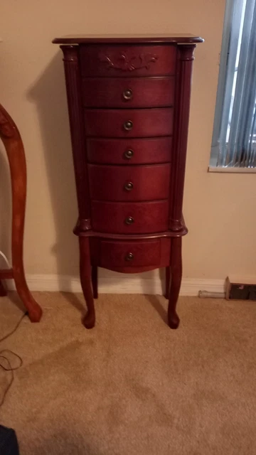'Morgan' Jewelry Armoire, Cherry 'Morgan' Jewelry Armoire, Cherry