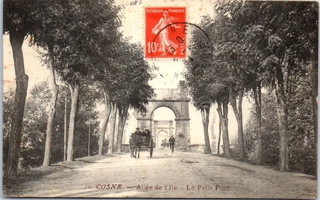 58 COSNE SUR LOIRE - allee de l'ile, le petit bridge