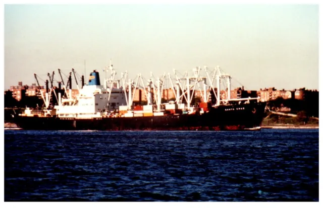 Santa Cruz (1972) General Cargo Ship Line Photograph Vintage 4x6" IMO 7125237