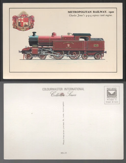 METROPOLITAN RAILWAY 1920 Charles Jones Express Tank Engine Train ...
