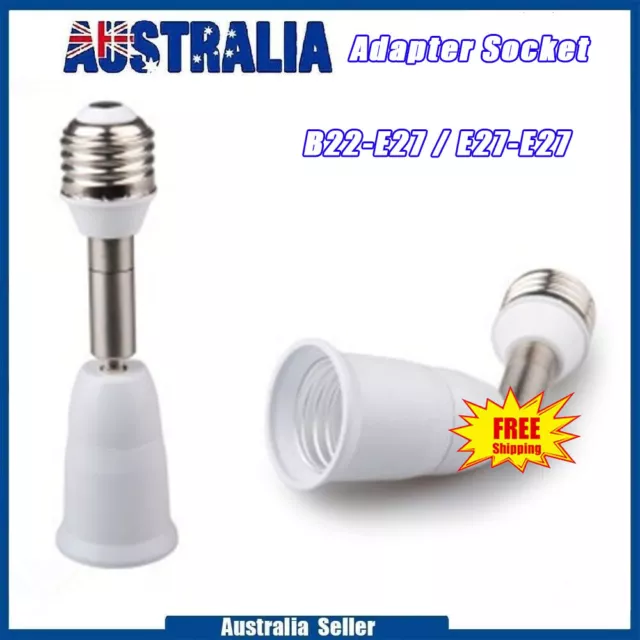 B22-E27 E27-E27 Extension Extender LED Light Bulb Lamp Adapter Socket Converters