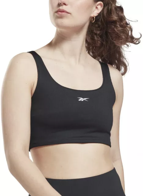 Reebok Womens Bra Wor Ribbed Bralette - Black / Small