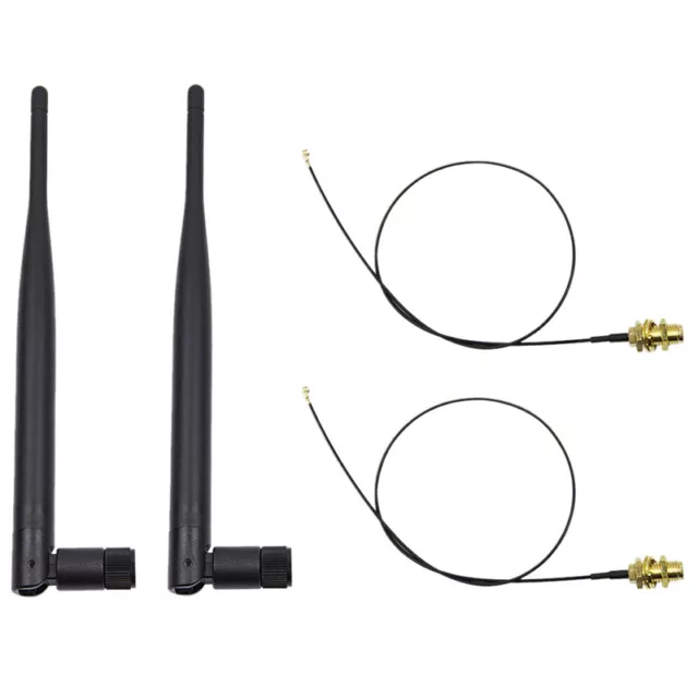 6dBi 2.4GHz 5GHz Dual Band WiFi RP-SMA Antenna + 1x 12cm U.fl IPEX Cable N8S5~$6