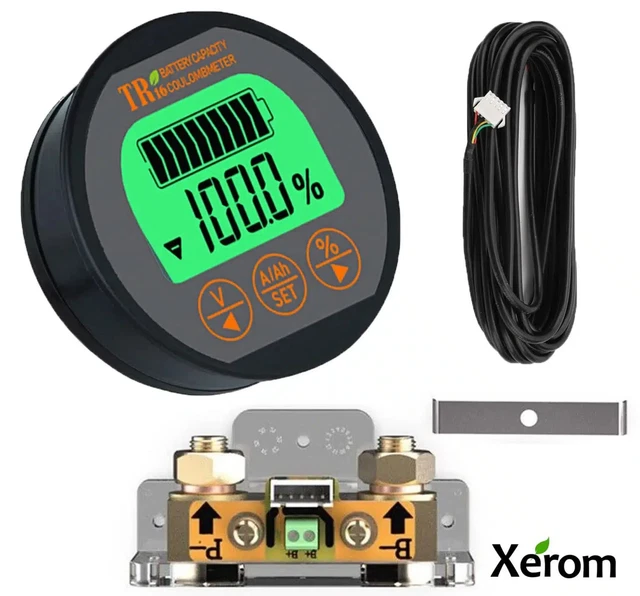 Battery Monitor Module AiLi Battery Monitor 4-in-1 - 80V 350A DC Capacity Tester With SOC, Voltage, Amp, AH Display Wireless Battery Monitor