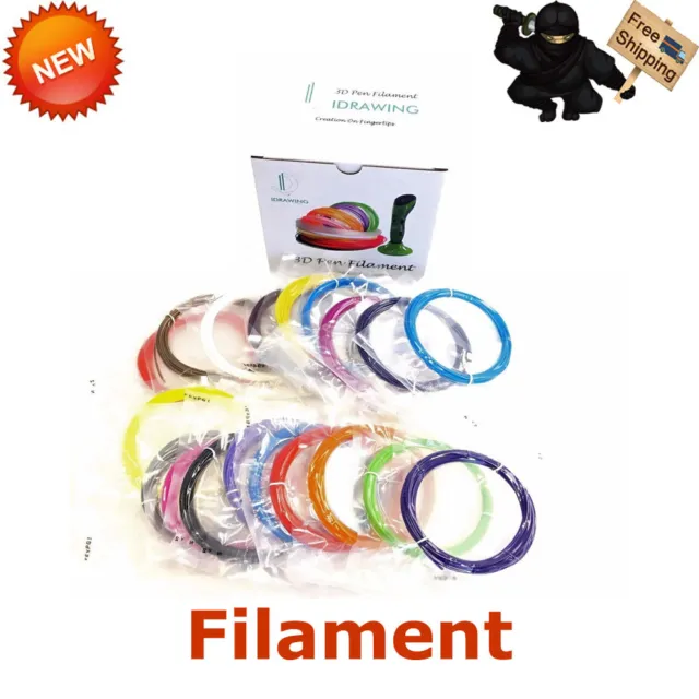 20 pcs 1.75mm Printing Filament PLA Modeling For 3D Printer Pen Drawing FS