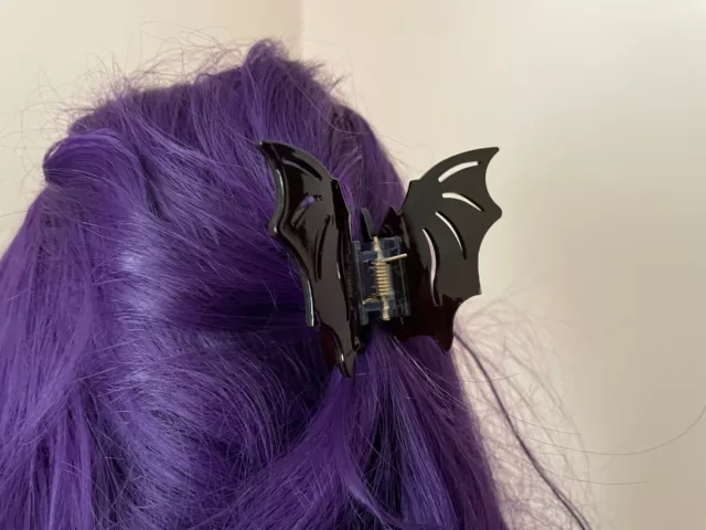 Bat Hair Clip Pins Halloween Vampire Goth Hairwear