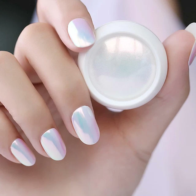 AURORA Arte en Uñas Polvo AB RAINBOW Efecto Espejo Perla Sirena Brillo Reino Unido...