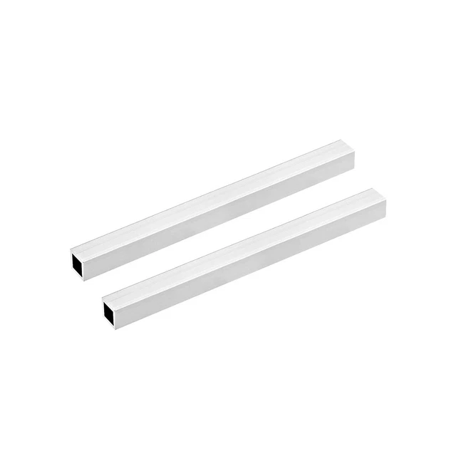 2 pz. 6063 tubo dritto alluminio senza saldatura tubo quadrato 15 x 15 x 1 mm spessore parete 200 mm
