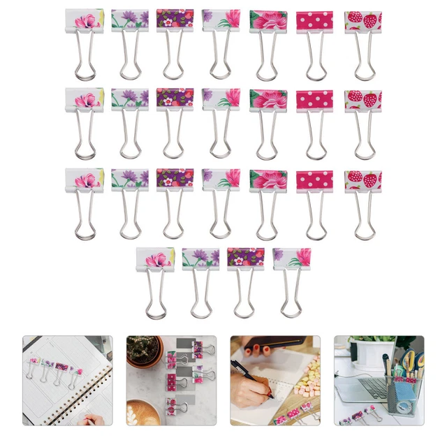 24-teilige Binderclips 2,5-cm-Büroklammer für das Home School Office (gemischte