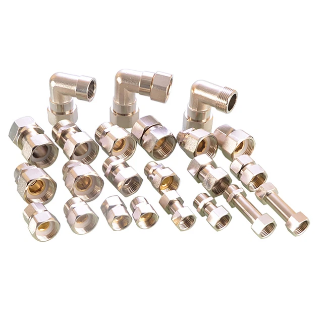 Tee Elbow Connector BSP Male Female Thread Pipe Fittings Adapters Plating Nickel