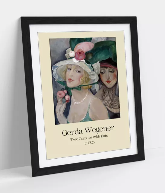 Gerda Wegener, Two Cocottes With Hats -Framed Wall Art Picture Poster Print