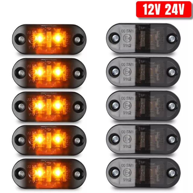 LED LKW Seitenmarkierungsleuchte 12V 24V Begrenzungsleuchten 3 Farben Anhänger 2