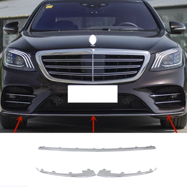 thumbnail image 2 of Gloss Black Front Grille For Mercedes Benz W222 S-Class 2014-2020 (ACC Compatible) - WPKMOTORS 2 of 6