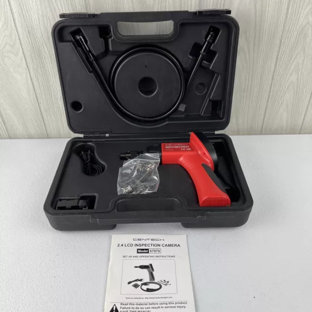 Cen-Tech Inspection camera 2.4 LCD with cable and case Good Condition