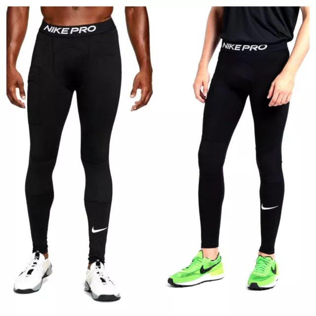 Nike Men's Pro Training Warm Tight Fit Sports Running Gym Activewear Leggings