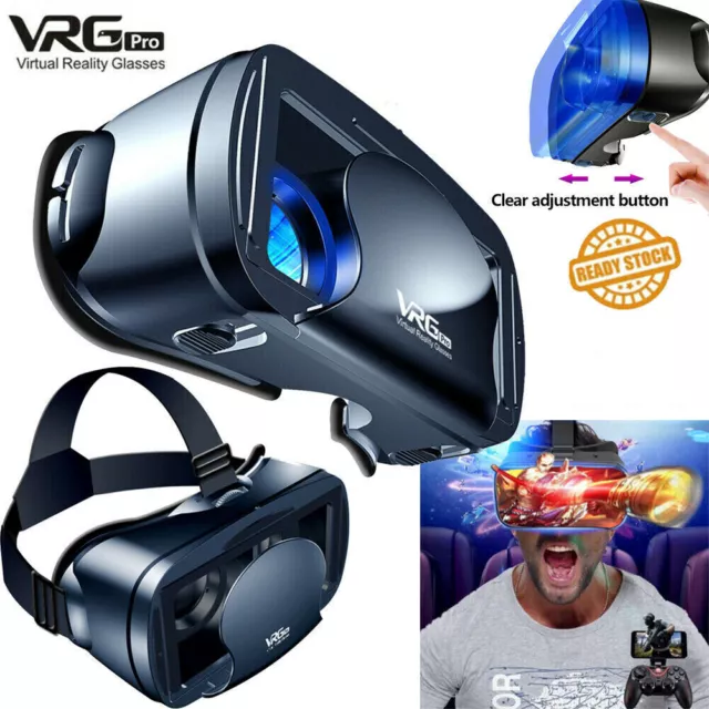 5–7 Zoll Handy Universal Vollbild 3D Brille Virtual Reality Headset VR Gläser DE