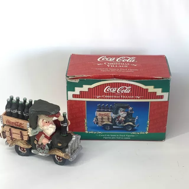 Kurt S Adler Coca Cola Santa In Delivery Truck Figure Christmas Village CV7 Coke