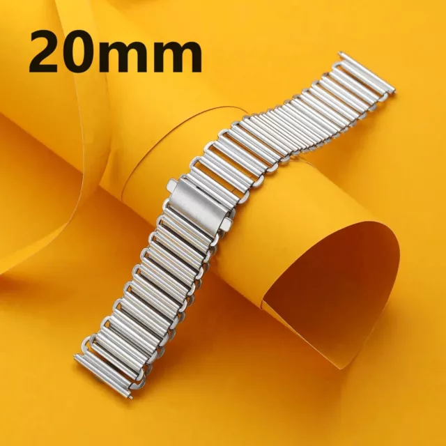 20mm Bonklip bamboo style stainless steel watch bracelet