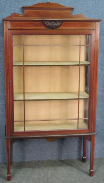 Edwardian Inlaid Mahogany Display Cabinet