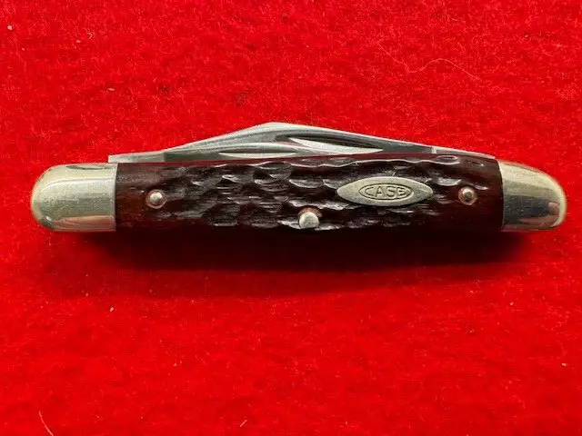 Good Case Xx 1975 3 Blade 6308 Jigged Bone Split Back Whittler (662)