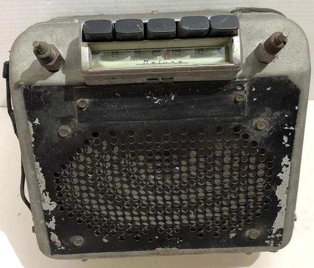 Vintage 1950s Deluxe Car Radio & Speaker Unit Model 982698 FOR PARTS OR REPAIR