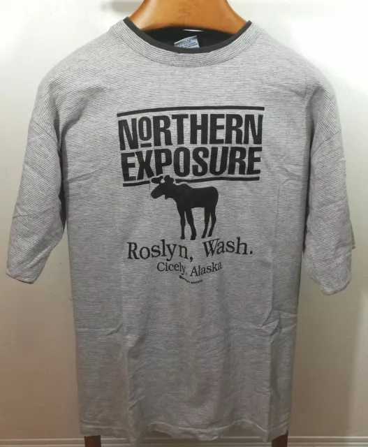 T-shirt vintage série NORTHERN EXPOSURE années 1990 grand JOHN CORBETT JANINE TURNER 2