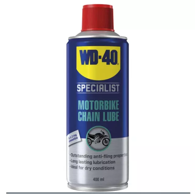 WD40 Chain Lube 400ml Specialist Motorcycle Motorbike Universal O, X & Z WD-40