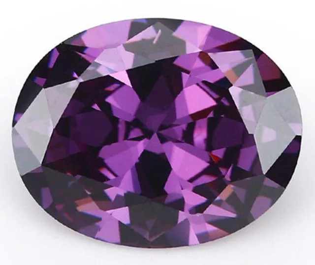 10x8 MM 4.09 CT Natural Purple Amethyst Gem Oval Diamonds Cut VVS Loose Gemstone