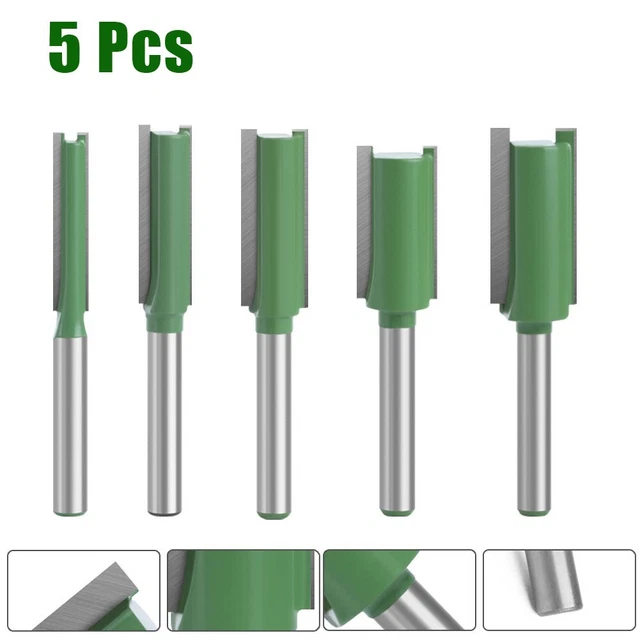 2 Fraises à Rainurer Dent Carrée 8 Mm – Carbure Pour Routeur Bois – Tige 8 Mm