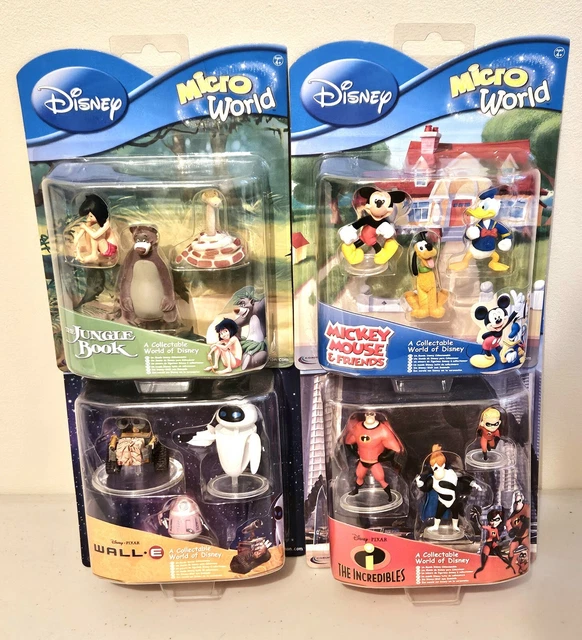 Disney Micro DISNEY MICRO WORLD Figures - Jungle Book~WALL.E~Incredibles~Mickey ...