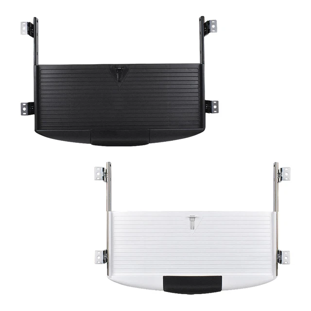 Plateau De Clavier Coulissant Sous Bureau - Tiroir Ergonomique Réglable En Hauteur, Avec Fente Pour Stylo, Blanc